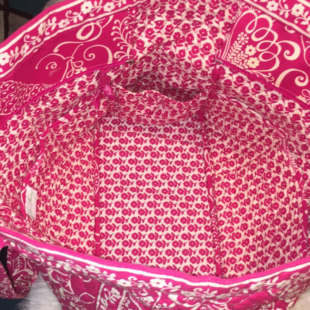 Vera Bradley matching set twirled birds travel bags shoulder length 10” - Picture 3 of 7